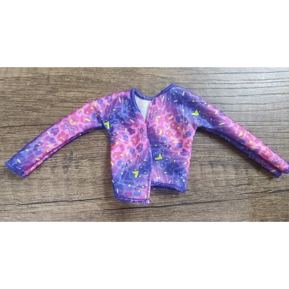 BARBIE COAT JACKET PURPLE PINK YELLOW HEARTS GALAXY FASHION STYLE DOLL CLOTHES